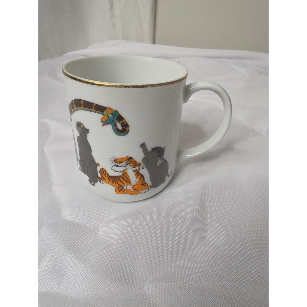 Vintage Walt Disney Productions - Gold Rimmed Jungle Book Coffee Cup Mug - Japan - Picture 4 of 9